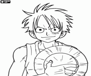 Colora Il capitano dei pirati Monkey Ruffy