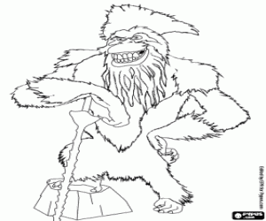 Colora Il capitano, una scimmia preistorica