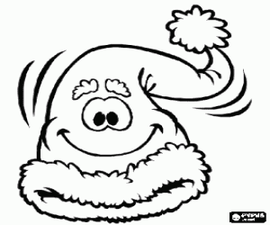 Colora Cappello di Babbo Natale sorridente