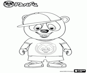 Colora Carino panda hip-hop de Panfu