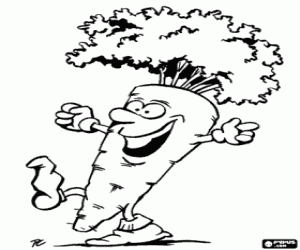 Colora Carota felice