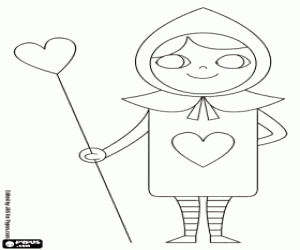 Colora Una carta da gioco nel paese delle meraviglie