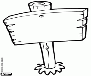 Colora Un cartello in legno