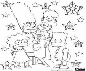 Colora Cartolina di Natale con i Simpson