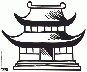 Colora Casa tradizionale del Giappone