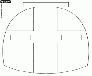 Colora Casco di battaglia con fori per gli occhi