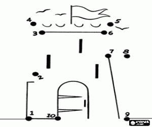 Colora Un castello, punto per punto