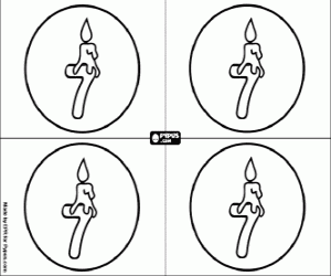 Colora Celebreremo il mio sette compleanno