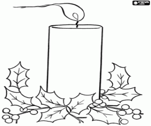 Colora Centrotavola con candela di Natale