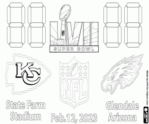 Colora Chiefs vs Eagles, Super Bowl 2023