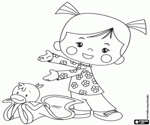 Colora Chloe e la coperta d'anatra