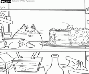 Colora Chloe con il frigorifero aperto