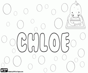 Colora Chloe, nome per bambina