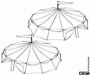 Colora Un circo vista dall'esterno