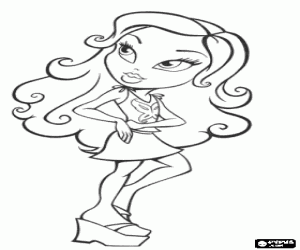 Colora Cloe, una giovane ragazza Bratz
