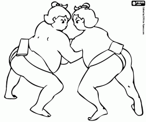 Colora Un combattimento di Sumo