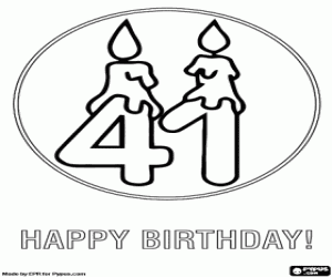 Colora Complimenti per 41 anni