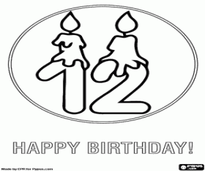 Colora Molti complimenti per i dodici anni