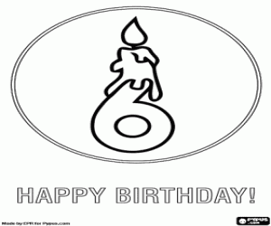 Colora Congratulazioni per il tuoi 6 anni