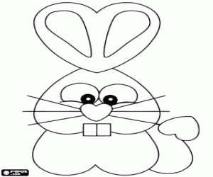 Colora Il coniglio dei cuori