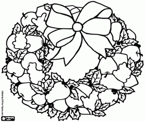 Colora Corona di Natale con frutta