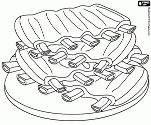 Colora Costine di maiale per barbecue