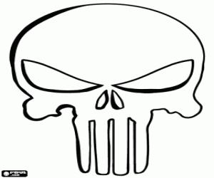 Colora Il cranio di Punisher