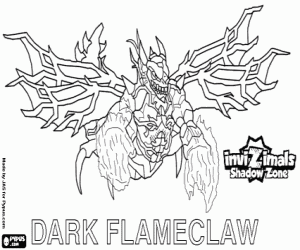 Colora Dark Flameclaw, Invizimals Creature ombra