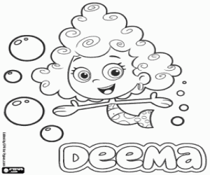 Colora Deema la sirena, Bubble Guppies