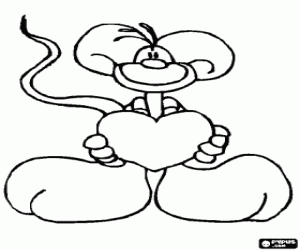 Colora Diddle con un grande cuore