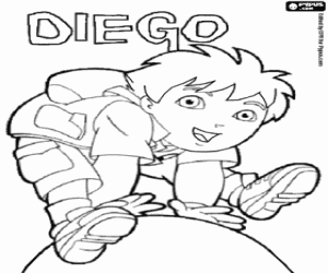 Colora Diego, il bambino avventuroso