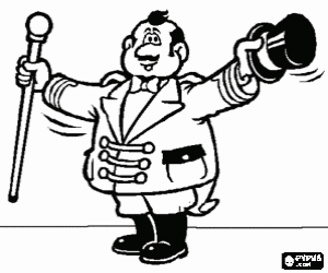 Colora Il direttore del circo