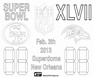 Colora Disegno della Super Bowl 2013, New Orleans