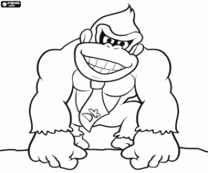 Colora Donkey Kong, gorilla di Nintendo