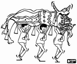 Colora Il drago cinese nella celebrazione