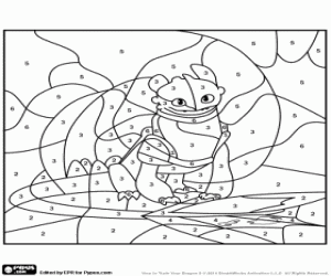 Colora Il drago Sdentato, dai numeri