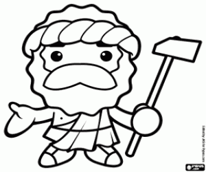 Colora Efesto o Vulcano, Dio del fuoco