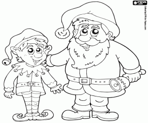 Colora Elfi e Babbo Natale con una campana