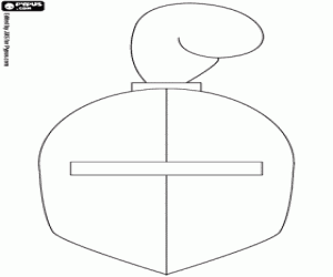 Colora Elmo medievale con piume