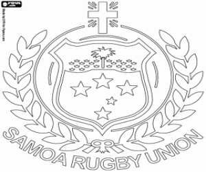 Colora Emblema della squadra di rugby di Samoa