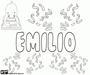 Colora Emilio, nome per bambino