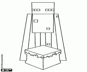 Colora Un enderman con una torta, Minecraft