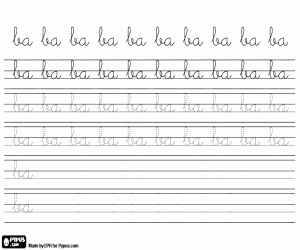 Colora Esercizi di calligrafia con la B