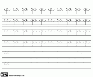 Colora Esercizio di calligrafia QA