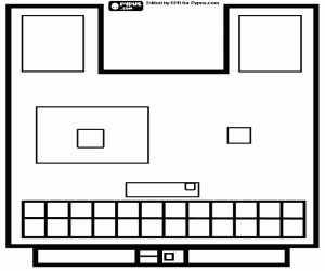 Colora Faccia di cane, maschera geometrica