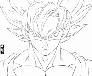 Colora Faccia del Super Saiyan Goku