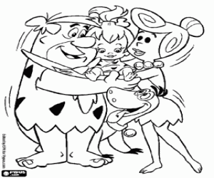 Colora La famiglia Flintstones