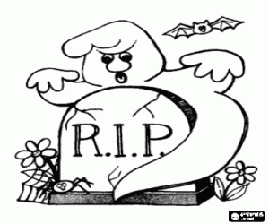 Colora Un fantasma al cimitero