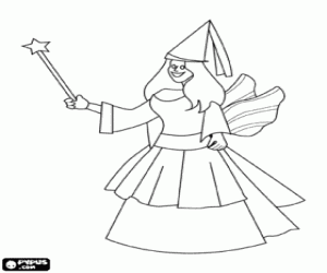 Colora Fata con un abito lungo