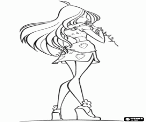 Colora La fata Flora con un fiore